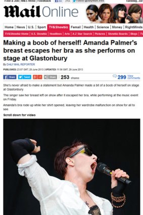 Amanda Palmer Shows Naked Hostility Towards Tabloid In An Up Yours Nude Revue