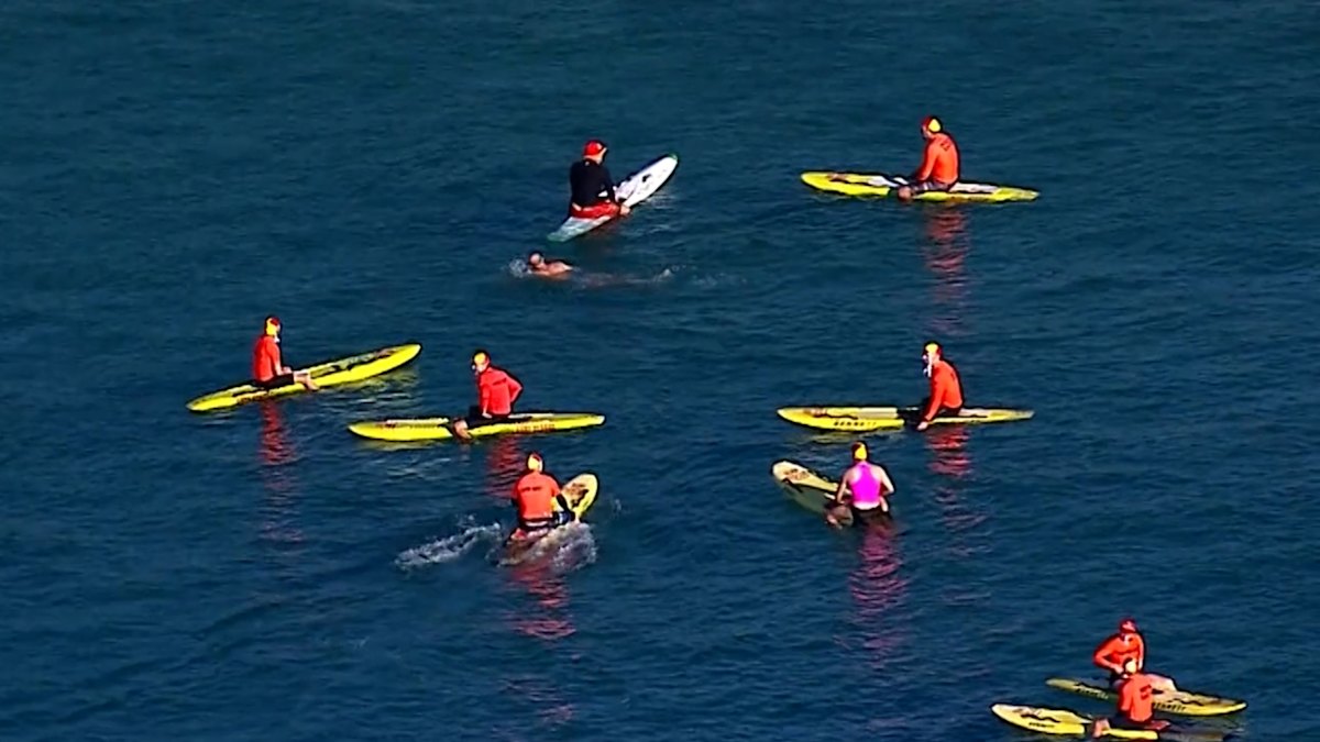 Community gathers for Coogee swim-out