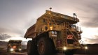 Autonomous haulage trucks at Rio Tinto's West Angelas mine in the Pilbara.