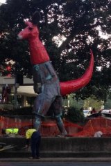 'Emblem' has been installed near the Brisbane Law Courts.