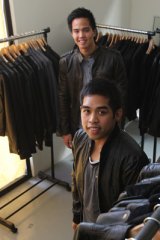 In biz ... Paul Romero (front) and Robert Ranoa sell leather jackets on eBay.
