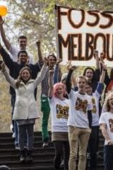 Generation game: Students at Melbourne University join the campaig for divestment.