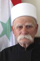 Old guard ... farmer Salman al-Maqet supports the Assad regime in a town where students are protesting.