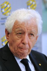 The Football Federation Australia chairman, Frank Lowy, announces the termination of the Gold Coast's A-League  licence today.