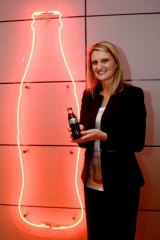 Coke marketing boss Dianne Everett with new product Coke Life.