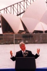 Bill Clinton ... in Sydney in 1996.