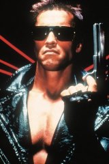 Arnold Schwarzenegger in <i>The Terminator</i> (1984).