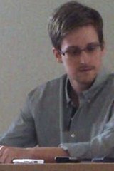 Shadow: US intelligence leaker Edward Snowden.