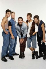 Young guns: Williams (left) with Take That.
