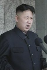 Kim Jong-un at a national parade.