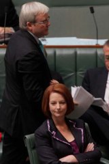 Prime minister Julia Gillard denies instructing her office to prepare her acceptance speech weeks before tackling Kevin Rudd for the leadership.