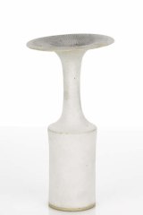 Dame Lucie Rie's white glazed Trumpet Vase.