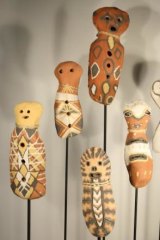 Bagu jinman sculptures from the Girringun Aboriginal Arts Centre.