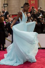 She has arrived ... Lupita Nyong'o attends the Oscars.