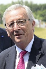 The centre-right European People's Party's candidate for president of the European Commission, Jean-Claude Juncker, arriving at the EU summit on Thursday.