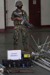 The Mexican army and marines have seized hundreds of pieces of communications equipment in at least three operations since September.