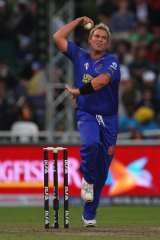 Passage to India ... Shane Warne in action for the Rajasthan Royals in Cape Town last year.