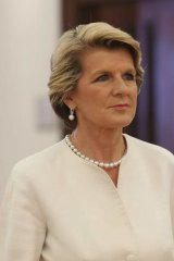 Withdrawn support: Foreign Affairs Minister Julie Bishop.