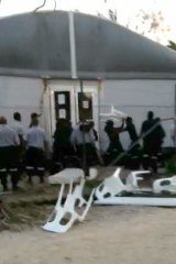 Still image from video of the day before the riot.