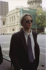 Man with a plan: Julian Assange in 1995 when he faced multiple charges of hacking.