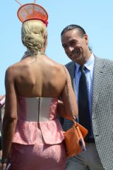 Fedele D'Amico - who faces drug trafficking charges - enjoying Oaks Day at Flemington this week.