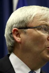 Not yet: Prime Minister Kevin Rudd claimed on Saturday to have made no determination on the date of the election.