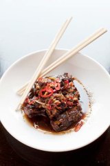Go-to dish ... stir-fried, pasture-fed wallaby tail with black bean and chilli.