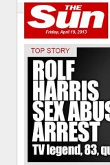 The Sun reports that Rolf Harris has been arrested for sex abuse.