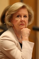 President of the Australian Human Rights Commission Gillian Triggs appears before a Senate committee at Parliament House in December 2016.