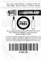 Buy one get one free Liquorland shopper docket.