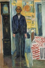 From the soul: Edvard Munch's final masterpiece,  Self-Portrait: Between the Clock and the Bed (1940-43).