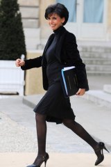 "Feeling fine": Justice Minister Rachida Dati leaves a cabinet meeting five days after giving birth.