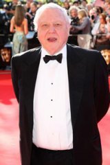 Honoured ... Sir David Attenborough arrives at the BAFTA Television Awards.