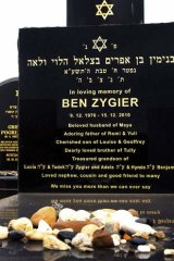 The grave of Ben Zygier in Melbourne.