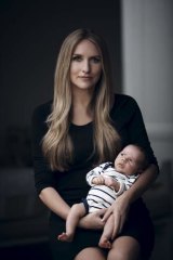 A closer bond: Collette Dinnigan and son Hunter after his birth.