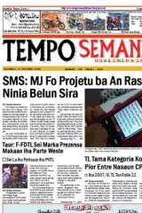Scoop: a Tempo Semanal front page from the newspaper's series of exposes on ministerial corruption. 