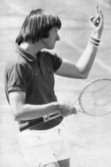 Bad-boy reputation: Jimmy Connors at Kooyong in 1974.