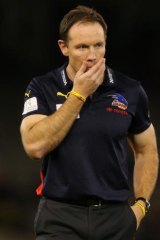 Former Crows coach Brenton Sanderson: dismissed after three seasons at Adelaide.