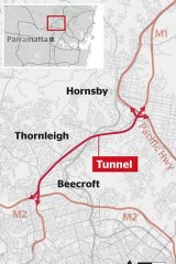 Map: The NorthConnex will be built with higher tunnels than other Sydney motorways.