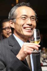 Japan's Consul-General in Sydney, Masato Takaoka, enjoys the Suntory tasting at the Art Gallery of NSW.