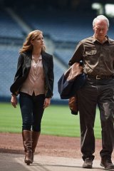 Mickey (Amy Adams) and Gus (Clint Eastwood) share a passion for baseball in <i>Trouble with the Curve</i>.