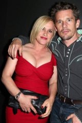 Patricia Arquette and actor Ethan Hawke attend a screening of <i>Boyhood</i> in Los Angeles.