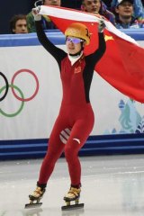Disbelief: Li Jianrou celebrates her gold medal win.