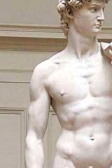Michelangelo's David is a perfect example of the Victory V from classical statuary.