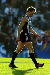 Nathan Buckley after Collingwood's loss to Brisbane in the 2003 grand final.