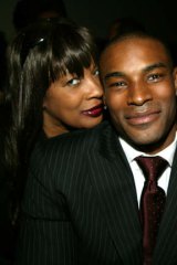 Tyson Beckford and with his mother Hilary in New York, 2005.