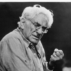 Composer and conductor Leonard Bernstein.
