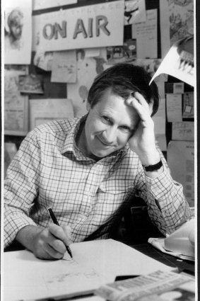 Ron Tandberg at work in 1985.
