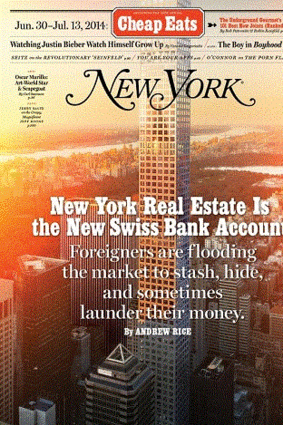 The New York real-estate market is now the premier destination for wealthy foreigners with rubles, yuan, and dollars to hide says NYMag.