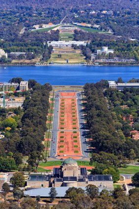 Anzac Parade incorporates the striking red floor made from Canberra’s iconic red bricks crushed into gravel.